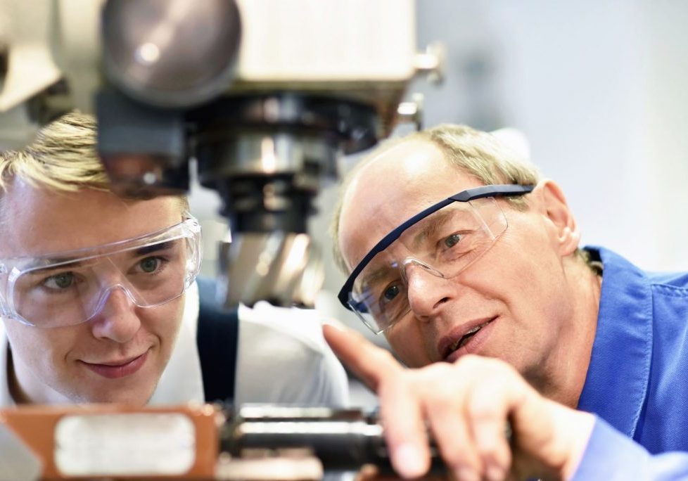 Closeup,Picture:,Trainer,And,Apprentice,In,Vocational,Training,On,A Closeup,Picture:,Trainer,And,Apprentice,In,Vocational,Training,On,A